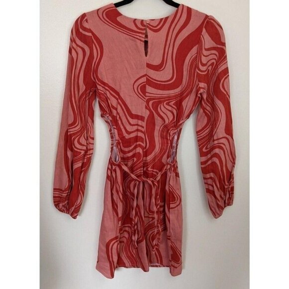 Dress Retro Marble Print - Picture 2 of 9